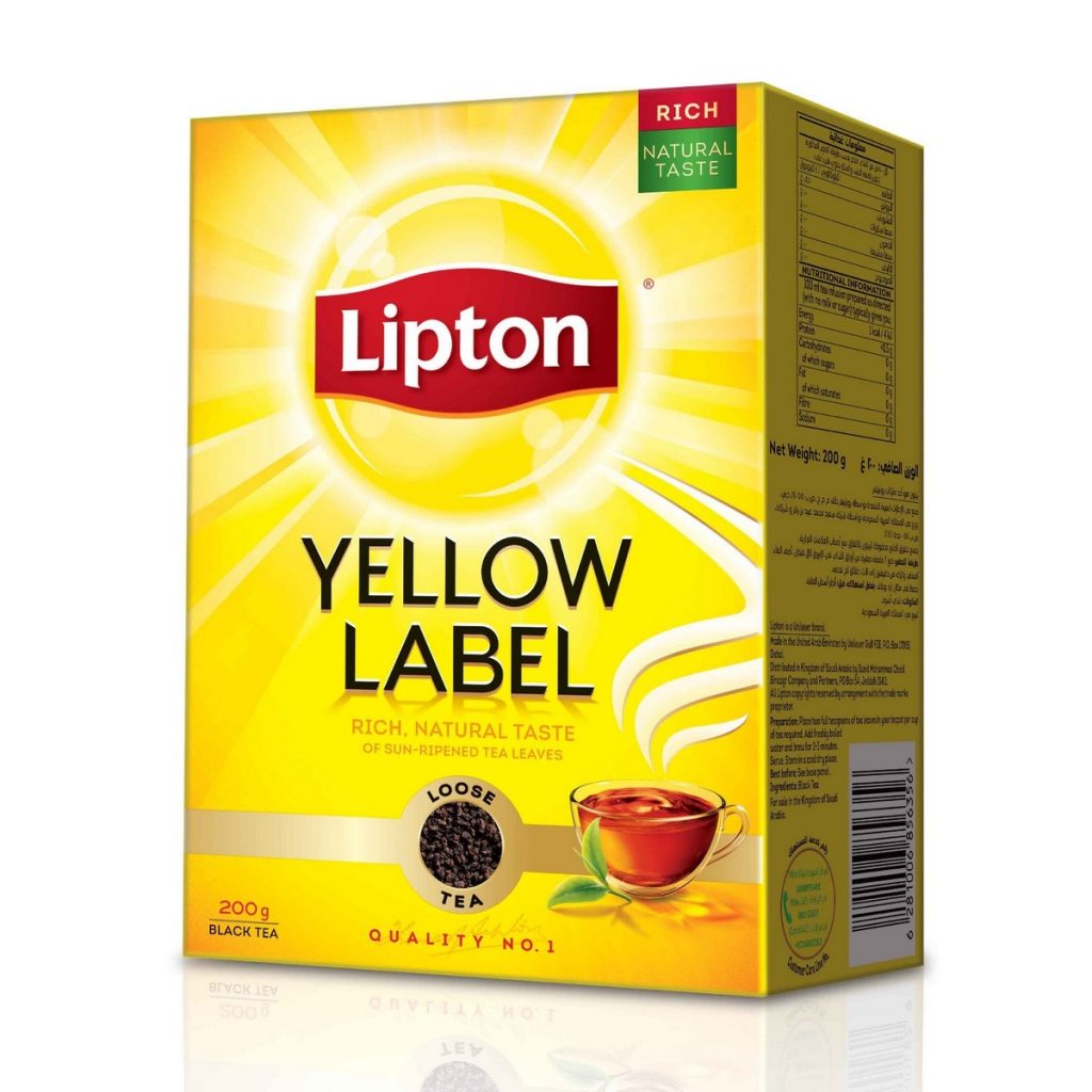 LIPTON YELLOW LABLE TEA RICH TASTE-200GM – Amman Household Supplies Pte Ltd